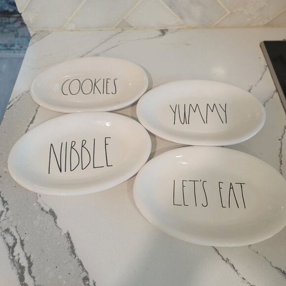 Rae Dunn Holiday plates Christmas Thanksgiving cookie nibble yummy let's eat - Picture 12 of 12